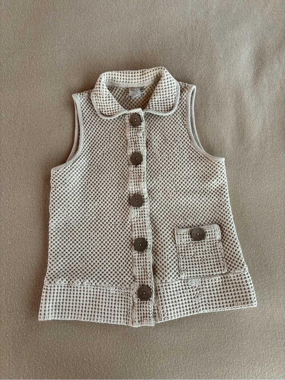 Vintage Cotton Waffle Vest